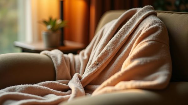 Vous cherchez une robe de chambre boutonnée pratique et chaude ?